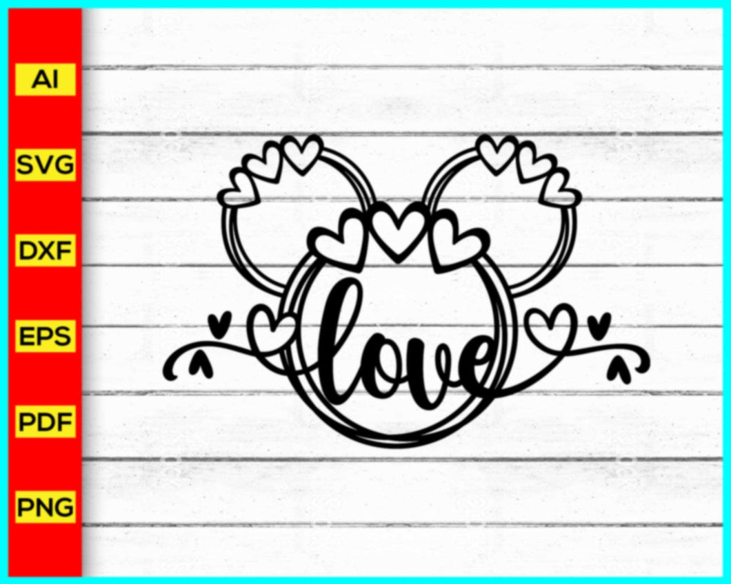 Disney Love Svg, Mickey Mouse Svg silhouette Png, Disney Svg, Animal Kingdom svg, Magical SVG, Castle Svg, Mickey Mouse Clipart - My Store