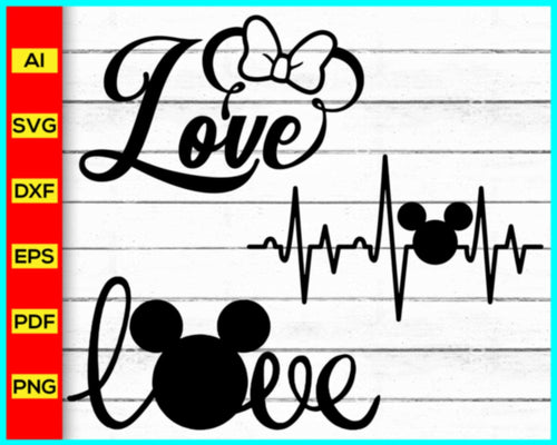 Disney Love Svg, Mickey Mouse Svg silhouette Png, Disney Svg, Animal Kingdom svg, Magical SVG, Castle Svg, Mickey Mouse Clipart - My Store