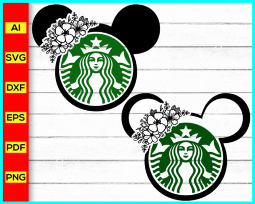 Disney Starbucks Coffee Digital FIles SVG JPG PNG Files, Disney Starbucks Svg, Starbucks Logo Svg, Disney Mickey Mouse Starbucks Coffee Svg - My Store