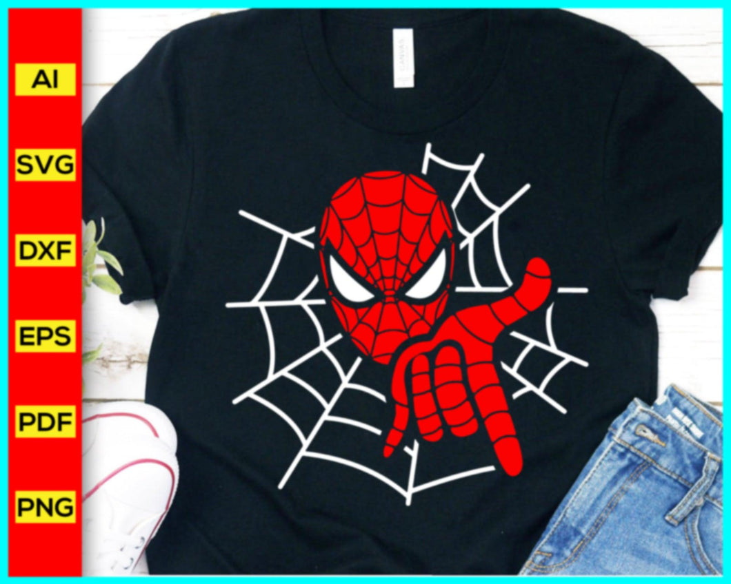 Spiderman Svg, Spiderman Head Svg, Spider Web svg, Halloween SVG, Spooky svg, Spider Web Cut Files, Cobweb Clip Art, Cut file for cricut - My Store