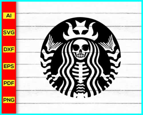 Skeleton Starbucks Coffee Svg, Halloween Skeleton Starbucks Svg, Starbucks Logo SVG, Coffee brand svg png, Starbucks Coffee Logo SVG, DXF, PNG - My Store