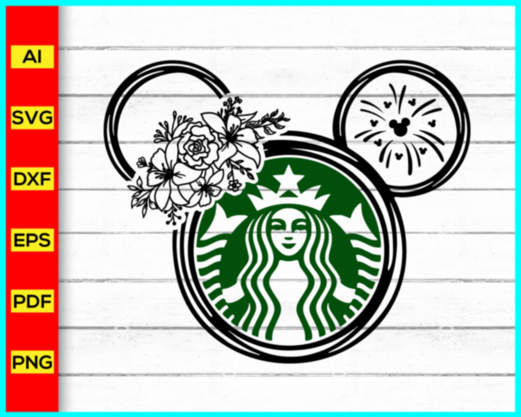 Disney Starbucks Coffee Digital FIles SVG JPG PNG Files, Disney Starbucks Svg, Starbucks Logo Svg, Disney Mickey Mouse Starbucks Coffee Svg - My Store
