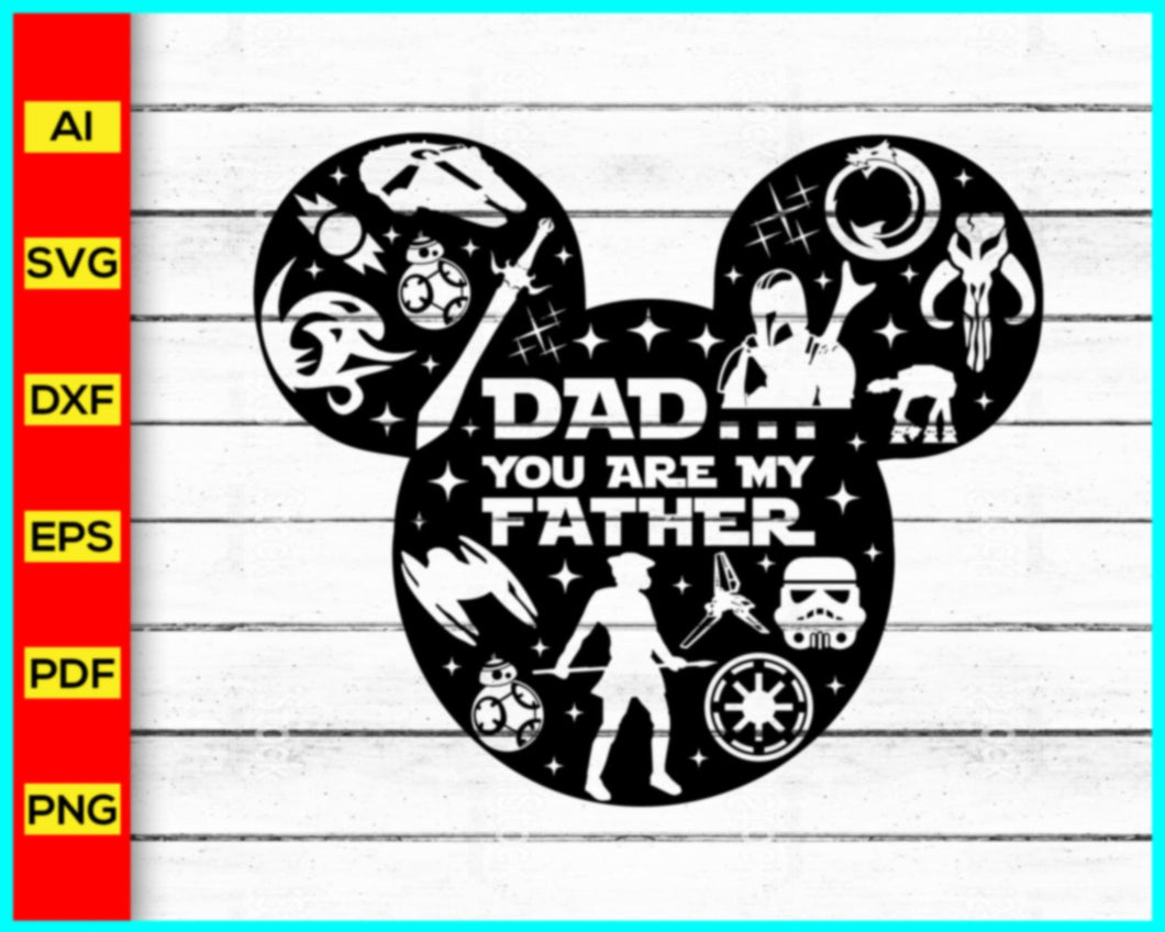 Dad Father's Day Star Galaxy Svg, Star Wars Svg, Star Wars character Cut file, Disney Svg, Disney character Cut file, Mickey Mouse silhouette Png, Pew Pew Pew SVG Star Wars SVG - My Store