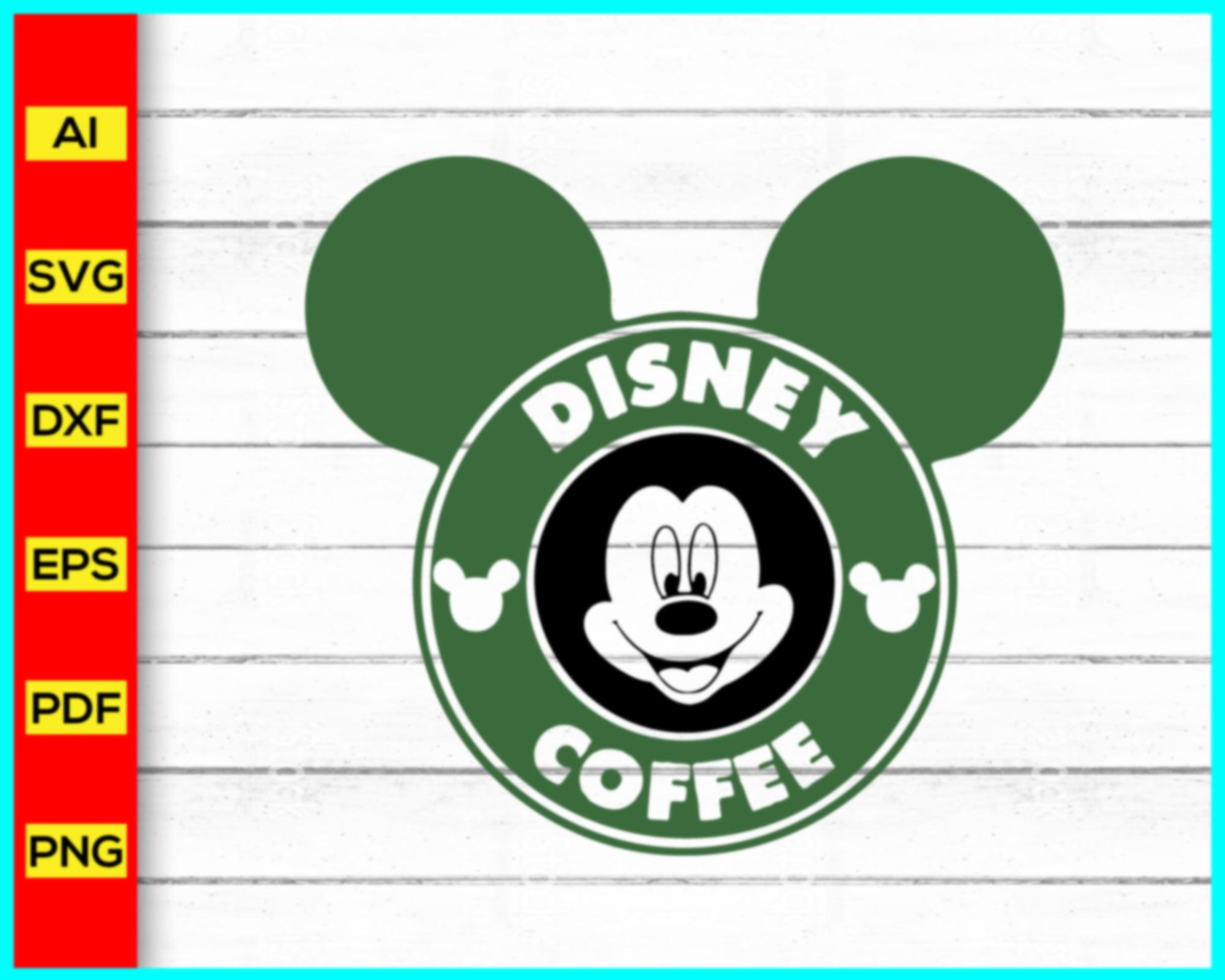 Disney Starbucks Coffee Digital FIles SVG JPG PNG Files, Disney Starbu ...