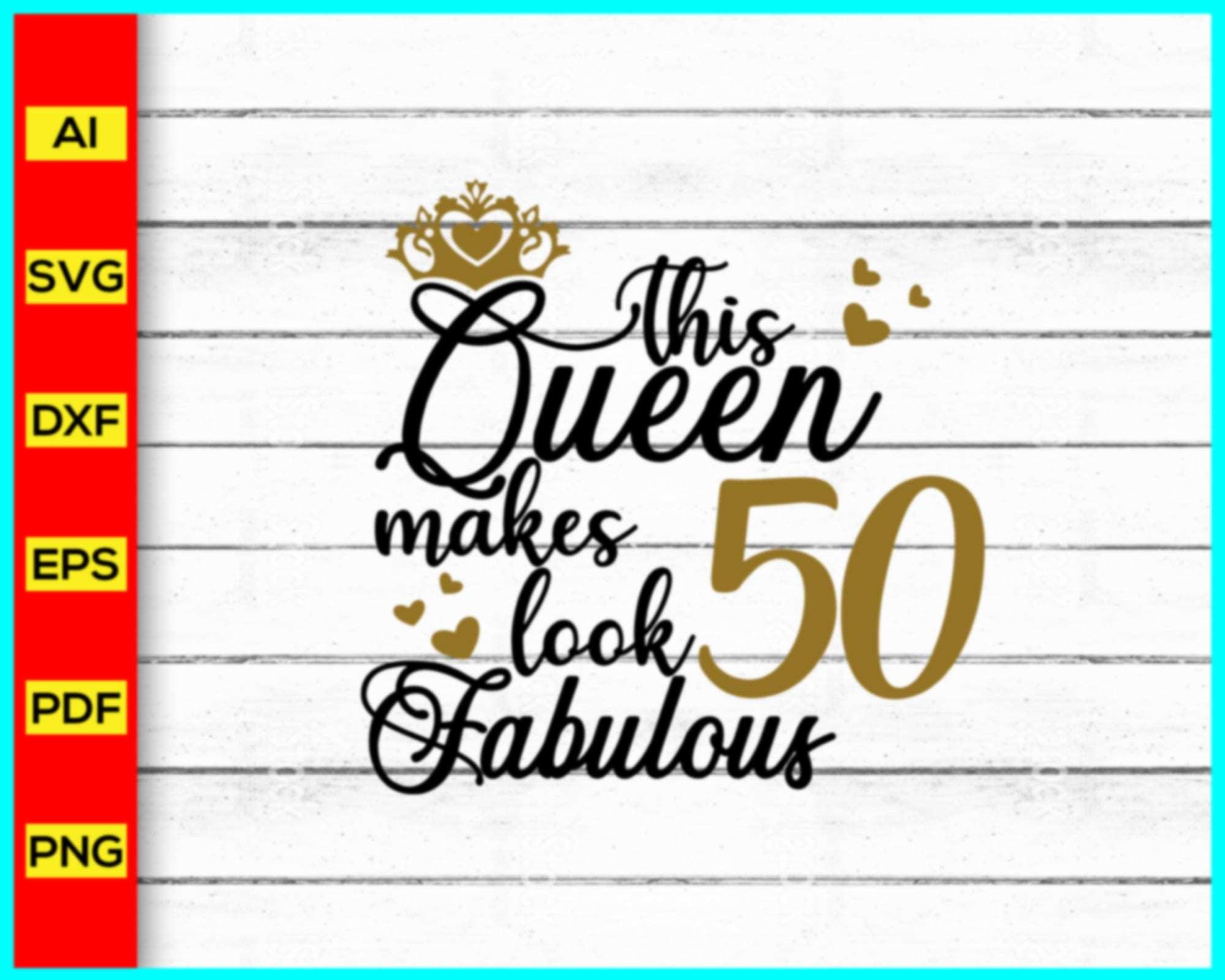 This Queen Makes 50 Svg, Birthday Crew Svg, Birthday Squad Svg, Birthd ...