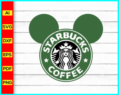 Disney Starbucks Coffee Digital FIles SVG JPG PNG Files, Disney Starbucks Svg, Starbucks Logo Svg, Disney Mickey Mouse Starbucks Coffee Svg - My Store