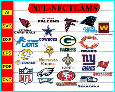 All NFL-NFC TEAMS Logo Svg, NFL logo, NFL Football Teams Logo, nfl teams, Cut file for cricut, silhouette, vector, clipart, editable svg file - My Store