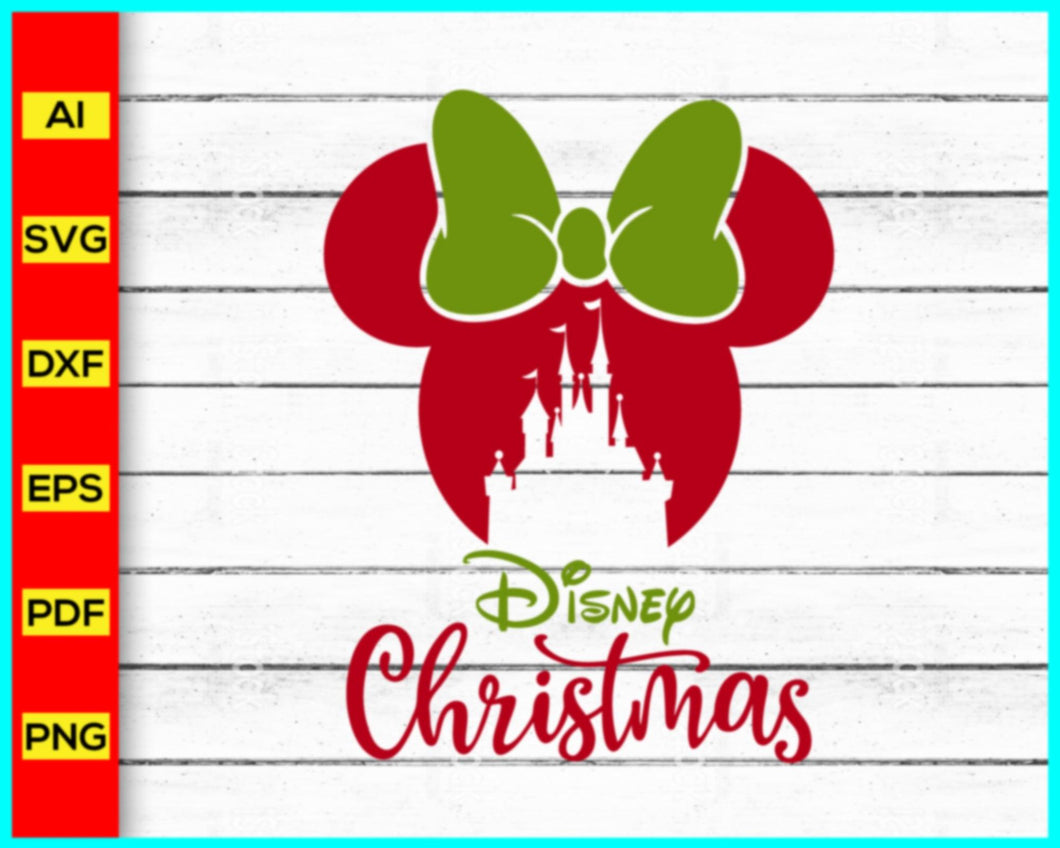 Disney Christmas Svg, Mickey Merry Christmas Svg, Mickey Svg, Merry Christmas svg, Cut file for cricut, silhouette, vector, clipart, editable svg file - My Store