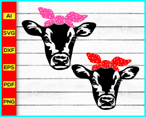 Cow svg png silhouette, Cow Face svg, Bandana Sunglasses svg, Cow Skull svg, Cow with bandana svg, Heifer Please svg, Floral Cow Skull svg - My Store