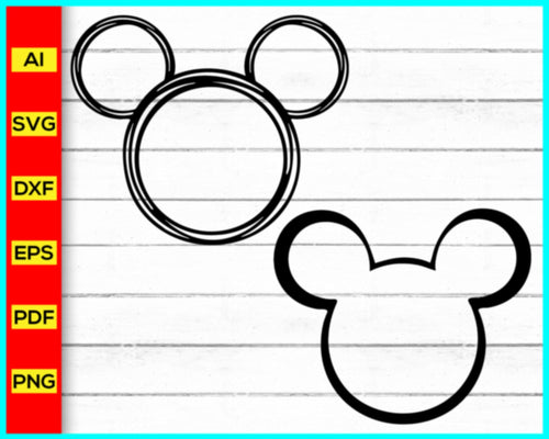 Disney Mickey Mouse Digital FIles SVG JPG PNG Files, Disney mickey head svg, Disney mouse head svg - My Store