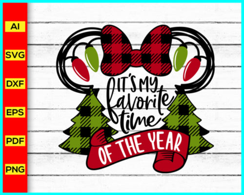 Minnie Christmas Day Svg, Minnie Svg, Christmas Svg, Disney Mickey Minnie Christmas Svg, Cut file for cricut, silhouette, vector, clipart, editable svg file - My Store