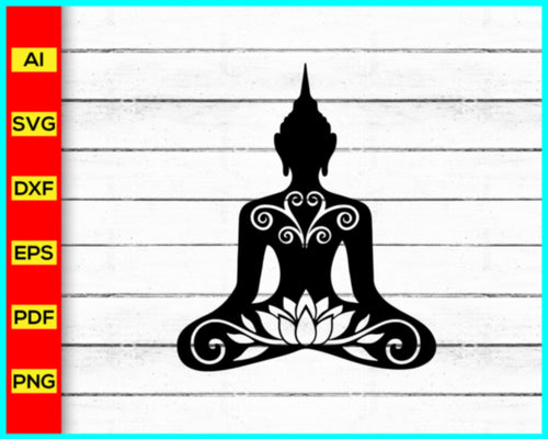 Buddha SVG Bundle, buddha statue, Buddha silhouette png cut file, buddha purnima, buddha statue for home, buddha statue home decor, svg, png, silhouette files - My Store