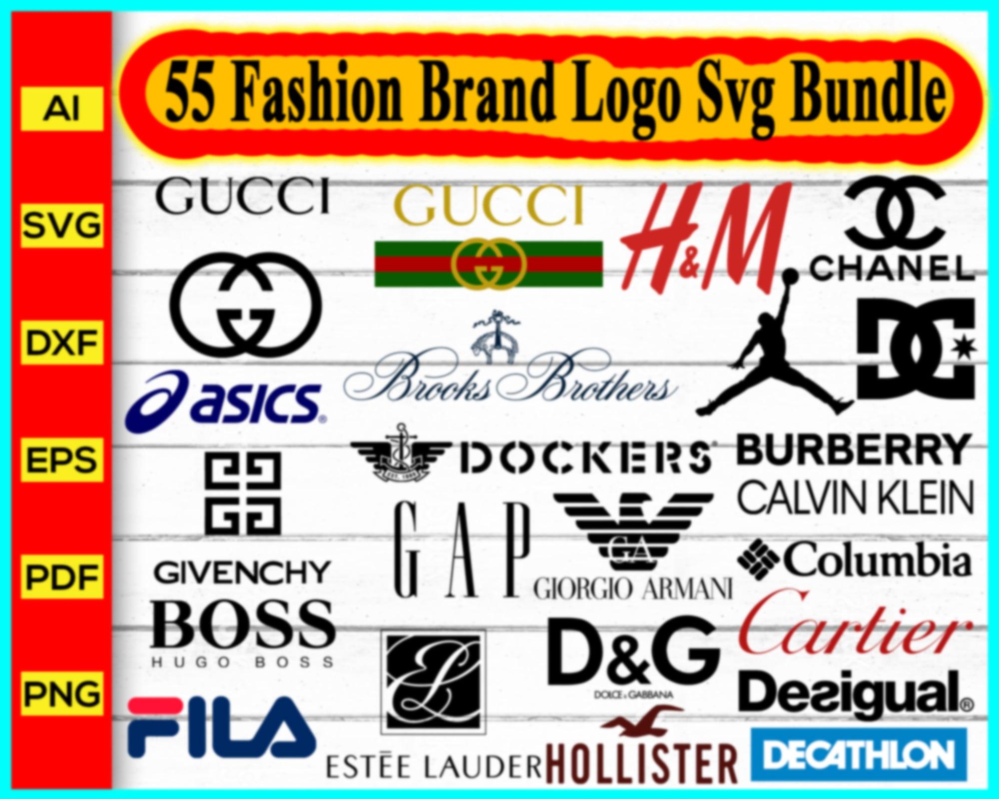 LOGO Fashion brand BUNLDE: Louis Vuitton svg, Chanel svg, Burberry