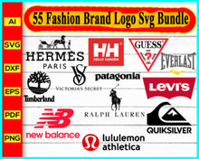 Load image into Gallery viewer, All Fashion Brand Logo Bundle, Nike, Addidas, Puma, Vans, Kappa logo, Reebok logo, Supreme logo, Zara logo, Gucci logo Svg dxf png silhouette vector - My Store
