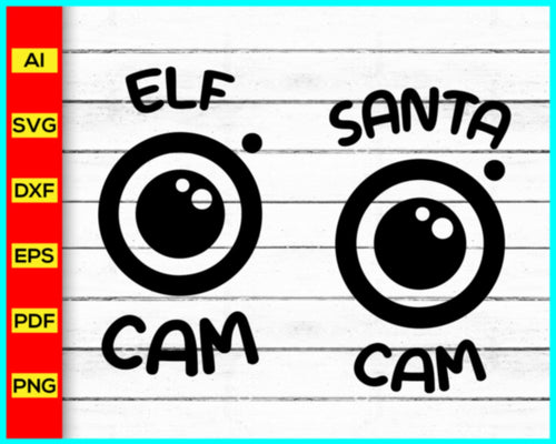 Santa Cam svg, Elf Cam Svg, Elf svg, Elf Family SVG, Christmas SVG, Family Matching Shirt, Elf shirt, make your own, Christmas party shirt, elf dress up - My Store