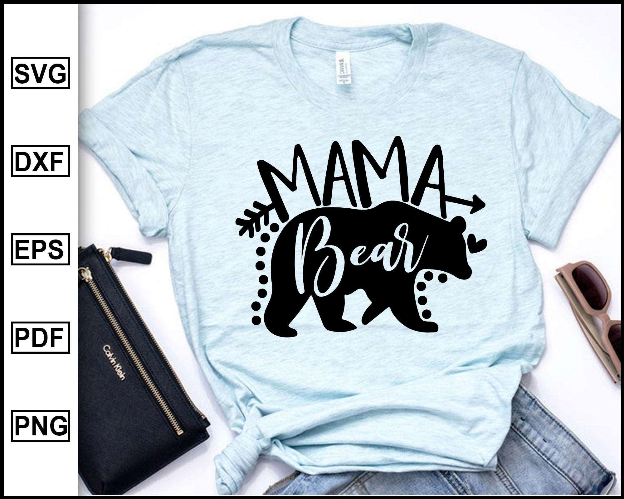 Mama Bear Svg, Bear Svg Png, Bear Silhouette, Family bear bundle, Bear ...